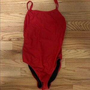 Red Kids One Piece Swimsuit